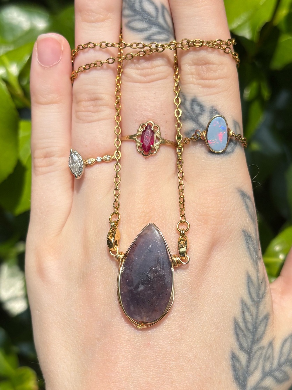 Iolite interchangeable necklace